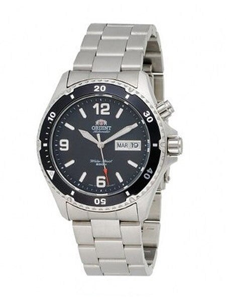 SCRATCH AND DENT - Orient Black Mako Automatic Dive Watch on a Bracelet #CEM65001B