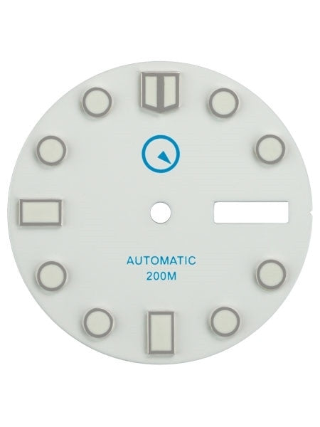 White Dial with SuperLuminova for Seiko 7S26, NH36 and 4R36 Movements #D03