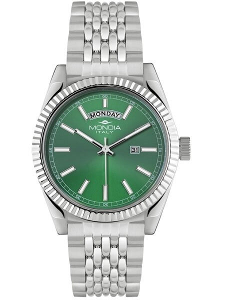 Scratch and Dent - Mondia Madison Quartz Dress Watch with Green Dial #MI756SS-04GR-BM