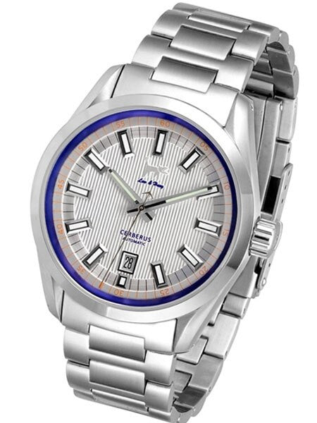 Lew and Huey Sporty Cerberus Automatic Dress Watch with 42mm SS Case  #Cerberus_white