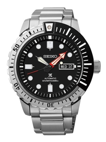 Seiko Prospex Black Dial Mohawk with Seiko 4R36, 24-Jewel Automatic Movement #SRP587