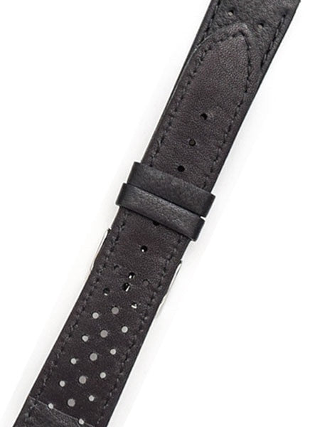 Toscana Racing-Style Black Calf Leather Watch Strap SURB-H-78030