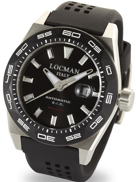 Locman Stealth 300 Meter Automatic Dive Watch with 46mm Stainless Steel and Titanium Case #215BKSTBKR