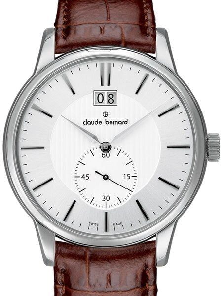 Claude Bernard Elegant and Thin Big Date Quartz Dress Watch #64005-3-AIN
