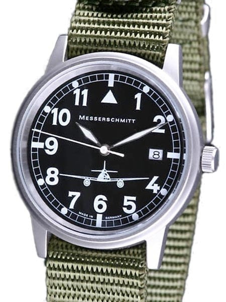 Messerschmitt 38.5mm Stainless Steel Case Aviator Watch #ME262S
