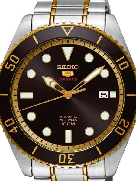 Seiko 44mm Sports 5, 4R35 Automatic Watch with Date Window #SRPB94K1