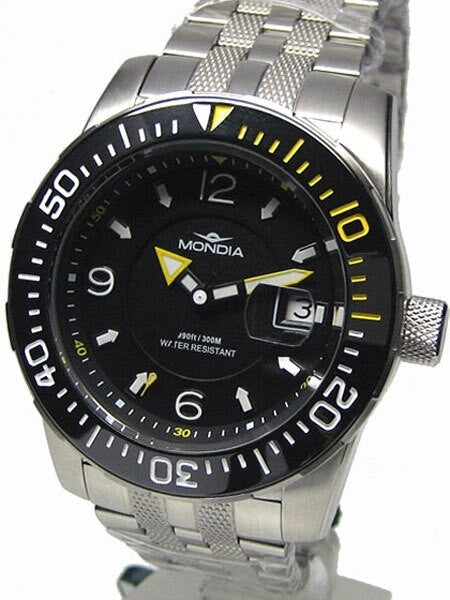 Mondia Wave Swiss Quartz 300 Meter Dive Watch with a Ceramic Bezel #1-690-3