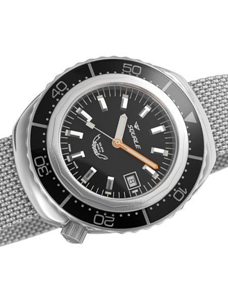 Squale 1000 meter Professional Swiss Automatic Dive watch with Sapphire Crystal #2002BK-S