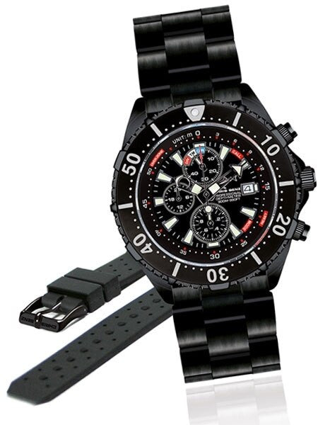 Chris Benz 300 Meter, Professional Depthmeter Dive Watch, Black Edition #CB-C300-LE