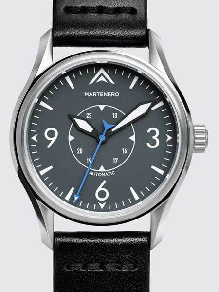 Martenero Ace Automatic Pilot Watch with Grey Dial, Sapphire Crystal #ACE006