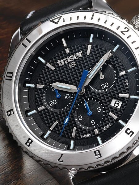 Traser Master Prestige Chronograph Watch with Sapphire Crystal, 12-Hour Totalizer  #105880