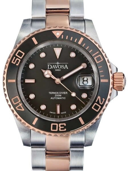 Davosa Two-Tone Ternos Swiss Automatic 200 Meter Dive Watch #16155565