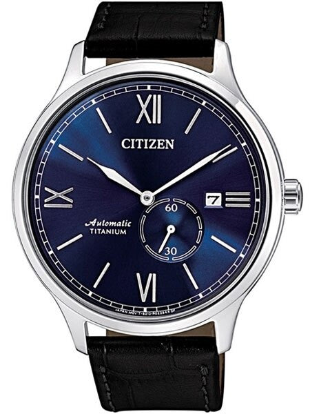 Citizen Automatic Titanium Watch with Sunburst Blue Dial #NJ0090-21L