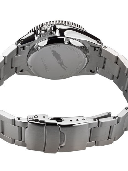 Islander 38mm Automatic Dive Watch with Solid-Link Bracelet, AR Sapphire Crystal, and Luminous Ceramic Bezel Insert #ISL-23