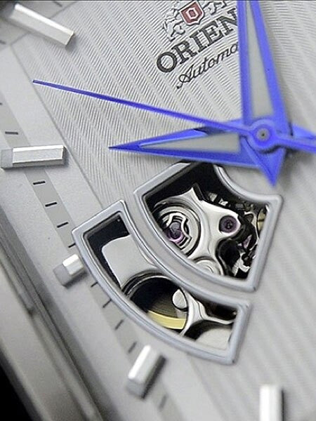 Orient Producer Automatic Dress Watch with Open-Heart, Pinstriped Dial #DBAD005W