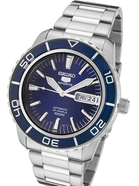 Scratch and Dent - Seiko 41mm Sports 5, 23-Jewel Automatic Watch with Day and Date Window #SNZH53K1 1
