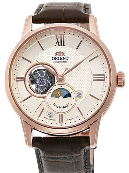 Orient Automatic Opent-Heart Sun and Moon Watch with Sapphire