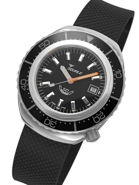 Squale 1000 meter Professional Swiss Automatic Dive watch with Sapphire Crystal #2002BK-R