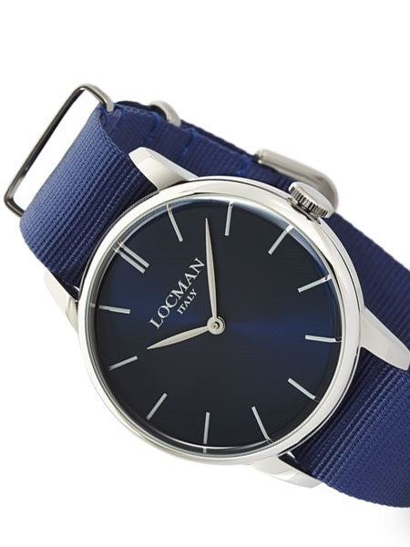 Locman 1960's Collection Sporty Quartz Dress Watch with 41mm Case #0251V02-00BLNKNB