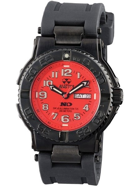 Reactor Trident 200 Meter Dive Watch with Never Dark Illumination, Black SS Case #59811