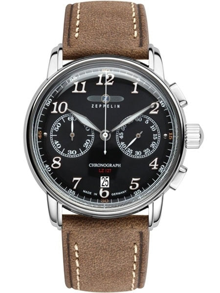 Graf Zeppelin LZ 127 Quartz Chronograph Watch with Black Dial #8678-2