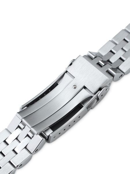 Strapcode 20mm ANGUS-J "Louis" 316L Stainless Steel Watch Bracelet for Seiko SARB035, Brushed, V-Clasp #SS201820B077