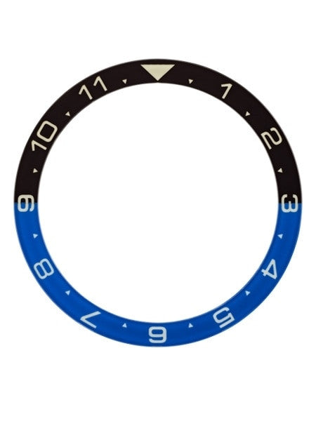 "Batman" Luminous Sapphire Dual-Time Bezel Insert for Seiko Turtle Watches #C35