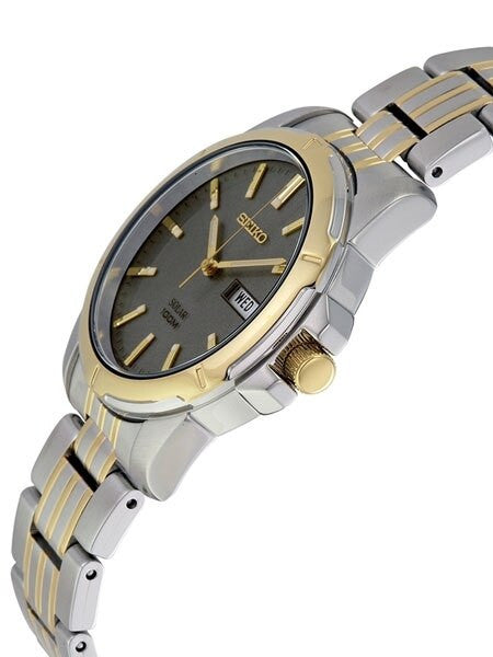 Seiko Solar Watch with 38mm Two-Tone Stainless Steel Case and Bracelet #SNE098