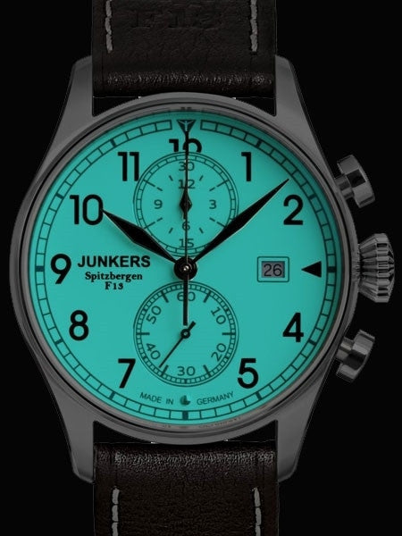 Junkers Cockpit JU52 Quartz Chronograph Watch, Sapphire Crystal #6178-5