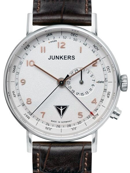 Junkers Eisvogel F13 Swiss Quartz Watch with Day, Week, Month #6734-4