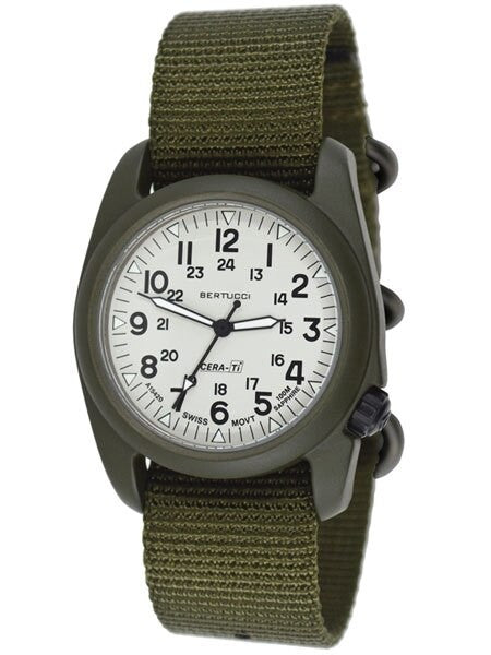 Bertucci A-2CT Cera-Tiâ¢ Ceramic Coated Titanium Field Watch with Swiss Quartz Movement #12135