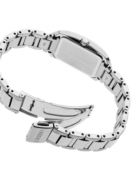 Seiko Women's Solar Dress Watch with 28 Diamonds, Blue Mother of Pearl Dial #SUP401