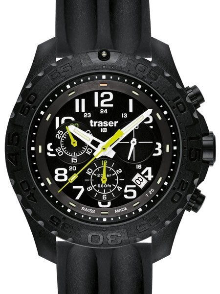 Traser Outdoor Pioneer Chronograph with Tritium Illumination and Rotating Black Bezel #105199