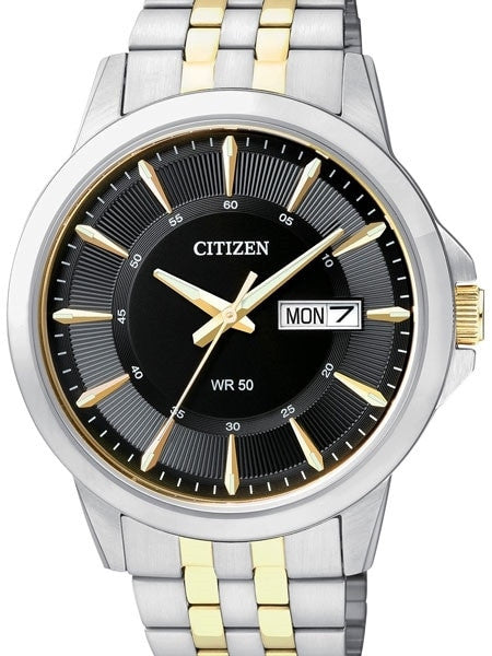 Citizen Two-Tone Quartz Watch with Stainless Steel Bracelet #BF2018-52E