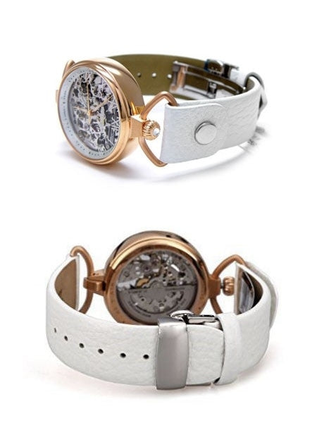 Graf Zeppelin Princess of the Sky Skeleton Movement Watch with Rose Goldtone Case #7459-1