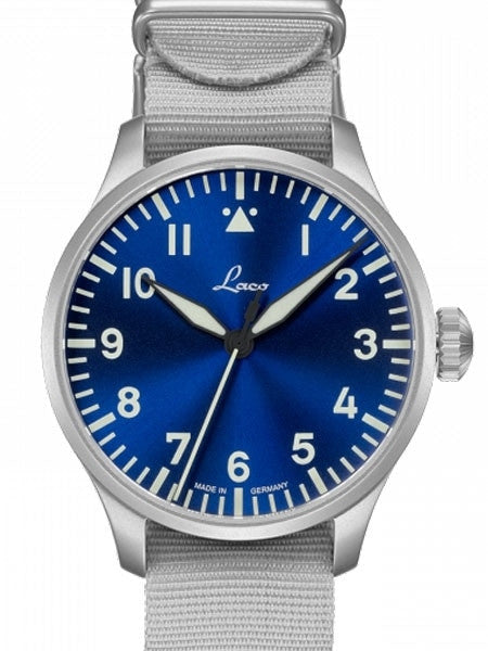 Laco 42mm Augsburg Blaue Stunde Automatic Pilot Watch with Sapphire Crystal #862100
