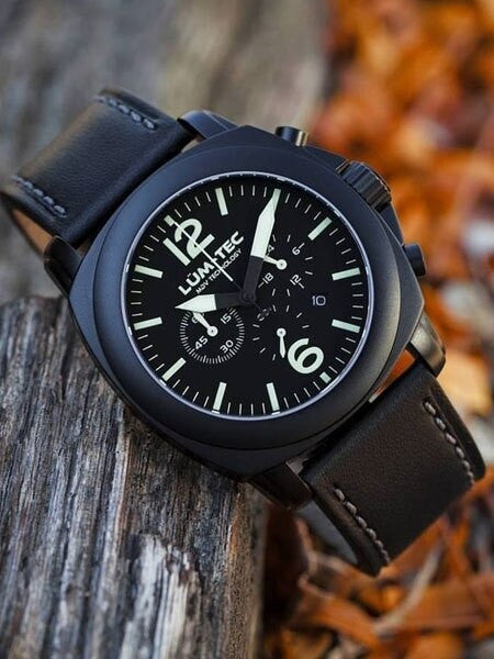 Lum-Tec 44mm M72 Chronograph Watch with Anti-Relfective Sapphire Crystal #M72