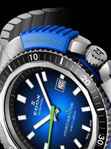 Edox Limited Edition Hydro-Sub Swiss Automatic Dive Watch with Edox MasterLock  #80301-3NBU-NBU
