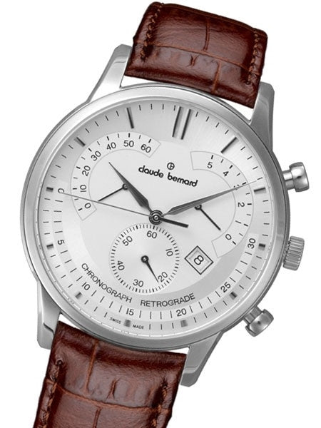 Claude Bernard Retrograde Chronograph Watch with Sapphire Crystal #01506-3-AIN