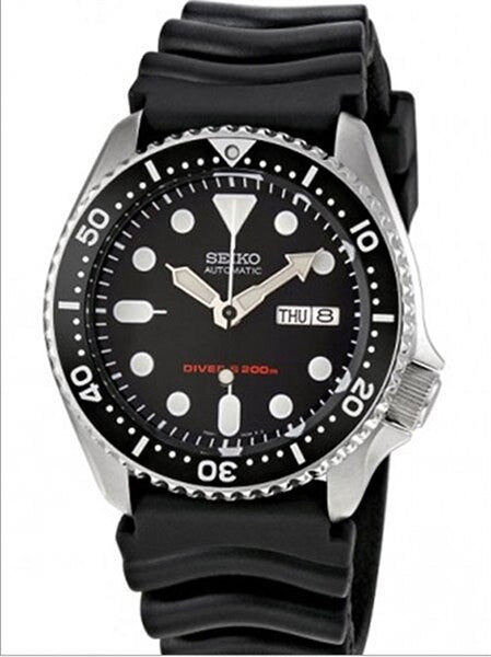 Scratch and Dent - Seiko Automatic Dive Watch with Offset Crown and Rubber Dive Strap #SKX007K1 2