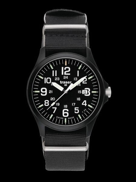 Traser Officer Pro Black PVD Steel Case Watch with a Sapphire Crystal #103350