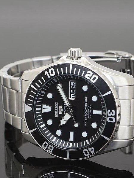 Scratch and Dent - Seiko 42mm Sports 5, 23-Jewel Automatic Watch with Day and Date Window #SNZF17K1 1