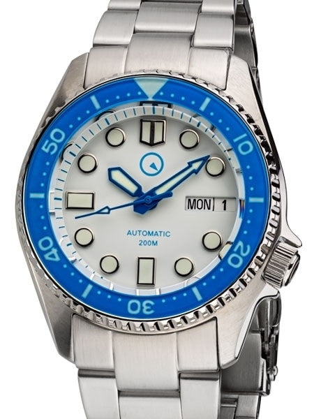 Islander 38mm Automatic Dive Watch with Solid-Link Bracelet, AR Sapphire Crystal, and Luminous Sapphire Bezel Insert #ISL-25