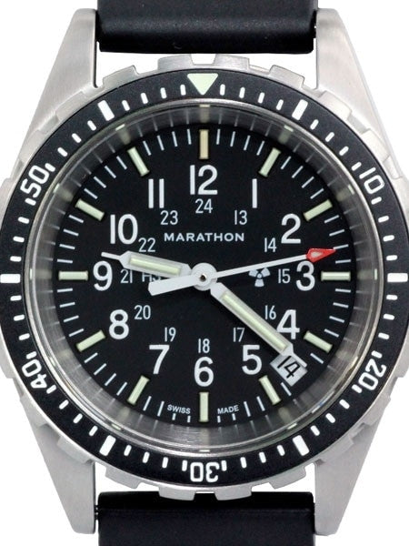 Marathon (Medium) Swiss Made, TSAR Quartz Military Divers Watch with Sapphire Crystal #WW194027 zoom dial