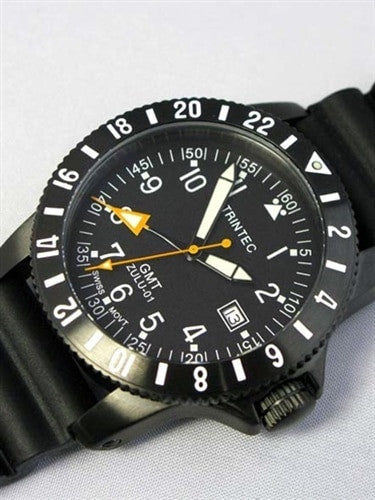 Trintec Zulu GMT Watch, Stainless Steel Case Zulu-01B