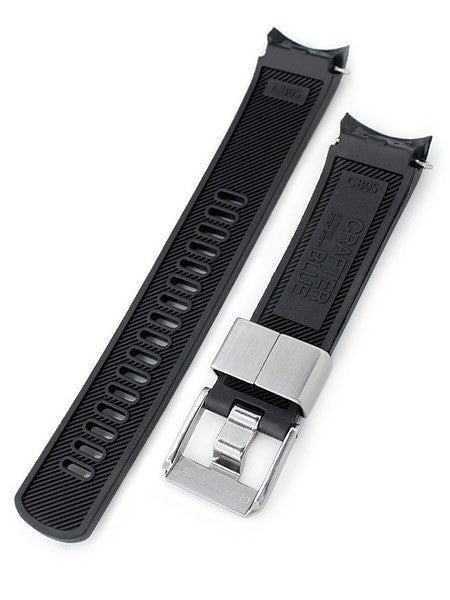 Crafter Blue 22mm NBR Rubber Watch Strap for SEIKO SKX007-009-011 Curved End #CB05A-22A20BZZ