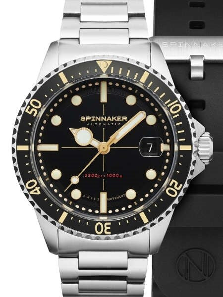 Spinnaker Black Tesei Mille Metri 1000-Meter Swiss Automatic Dive Watch #SP-5090-11