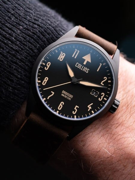 Collins Bronson Automatic Watch with 40mm Black PVD Case and AR Sapphire Crystal #CWA02
