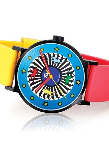 SB Swiss Quartz Stair Crazy Watch with Sapphire Crystal and Two-Color Strap #SBART.1