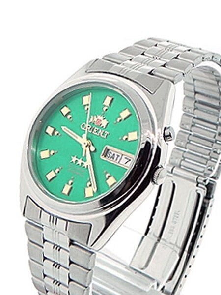 Orient Automatic Watch with Green Dial, Day-Date and SS Bracelet #EM6Q00EN